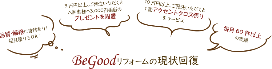 BeGoodリフォームの現状回復